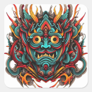 Sticker Carré tatouage Kanera