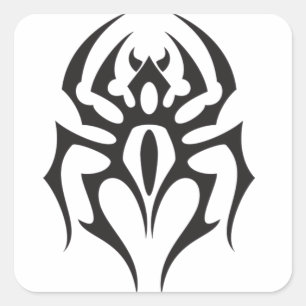 Sticker Carré Tatouage tribal d'araignée