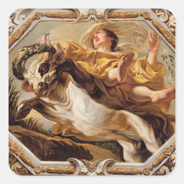 Sticker Carré Taurus, des signes du Zodiaque (Devant)