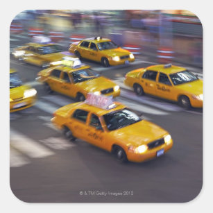 Sticker Carré Taxi jaune de New York