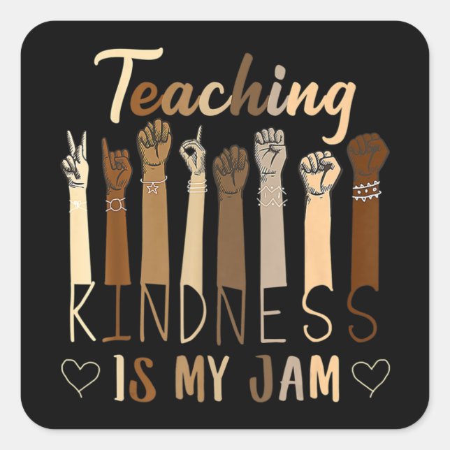 Sticker Carré Teaching Kindness (Devant)