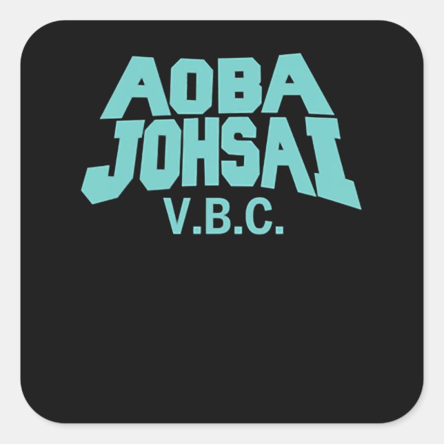 Sticker Carré Teal Volley Practice Anime Manga Cosplay (Devant)