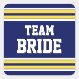 Sticker Carré Team Bride Sports Jersey