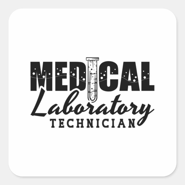 Sticker Carré Technician Docteur Lab Tech (Devant)