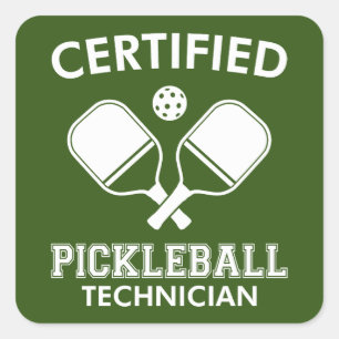 Sticker Carré Technicien certifié en Pickleball