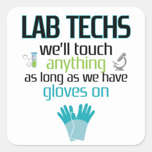 Sticker Carré Technicien de laboratoire Funny Laboratoire Semain