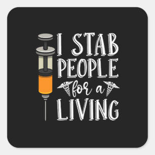 Sticker Carré Technicien en dialyse I Stab Personnes Nephrolog