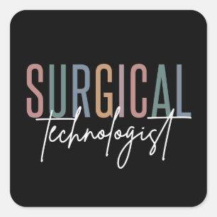 Sticker Carré Technologue chirurgical Med Surg Tech Chirurgie Te