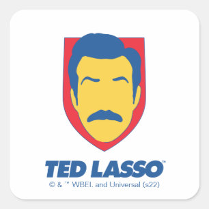 Sticker Carré Ted Lasso   Icône face