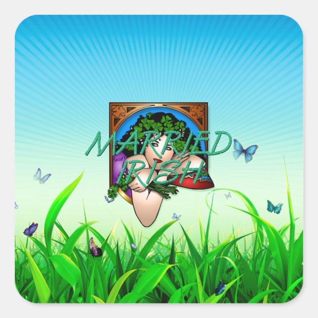 Sticker Carré TEE Married Irish (Devant)