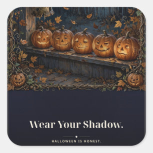 Sticker Carré Tee-shirt lanterne Halloween Wear Your Shadow