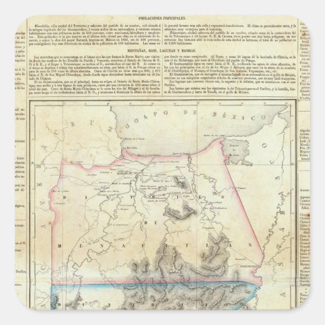 Sticker Carré Tehuantepec, Mexique (Devant)