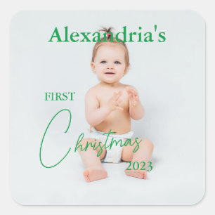Sticker Carré Télécharger la photo de l'enfant Noël