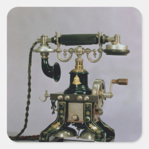 Sticker Carré Téléphone, National Telephone Service, USA, 1890