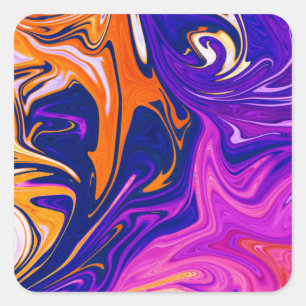 Sticker Carré Tempête des couleurs   Meilleure peinture colorée 