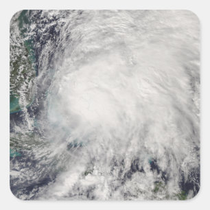 Sticker Carré Tempête tropicale Noel au-dessus des Bahamas