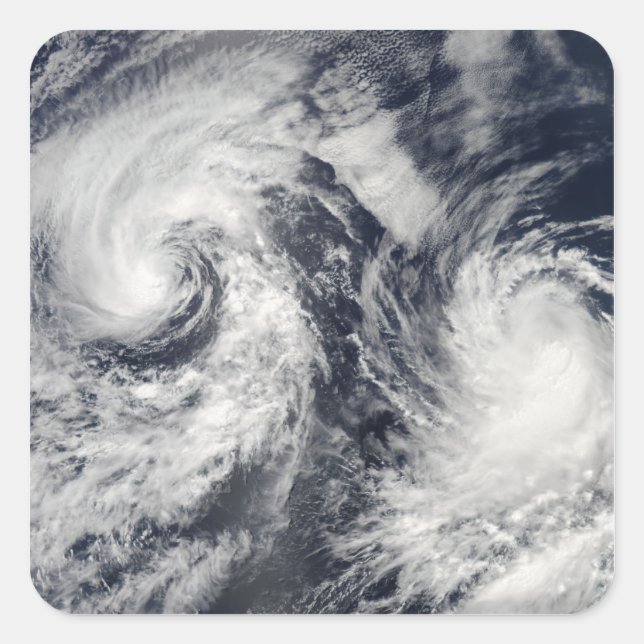 Sticker Carré Tempêtes tropicales Boris et Cristina (Devant)