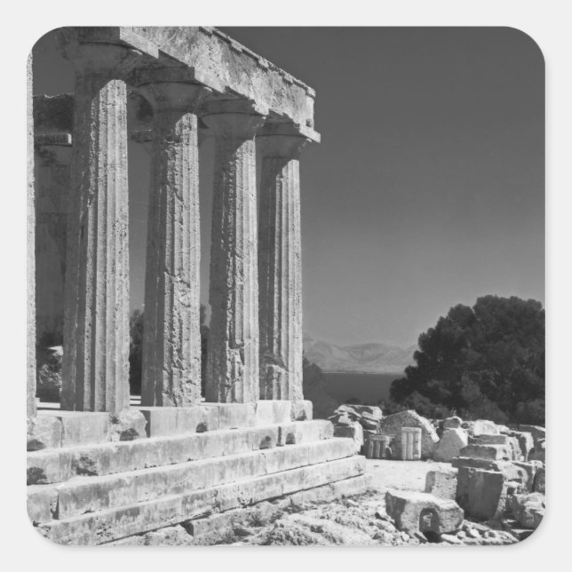 Sticker Carré Temple d'Aphaea (Devant)