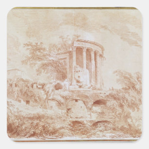 Sticker Carré Temple du Sybil à Tivoli