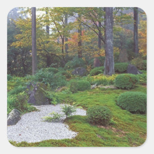 Sticker Carré Temple Sanzen in, Ohara, Kyoto, Japon 2