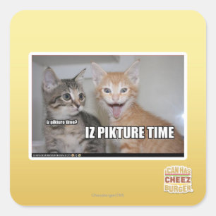Sticker Carré Temps de pikture