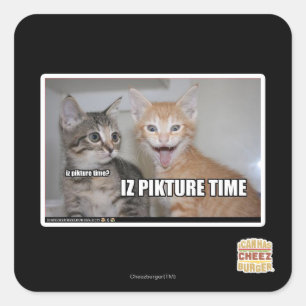 Sticker Carré temps de pikture d'iz