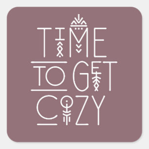Sticker Carré Temps moderne pour obtenir un design confortable