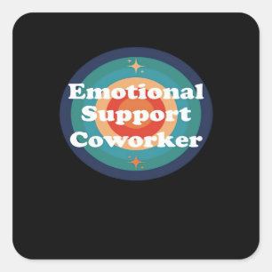 Sticker Carré Tendance de collaborateur d'aide émotionnelle