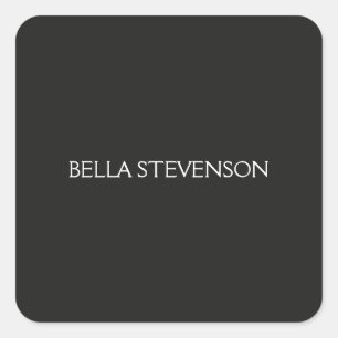 Sticker Carré Tendance gris foncé clair simple minimaliste éléga