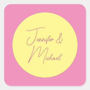 Sticker Carré Tendance Minimaliste Moderne Plaine Simple Couleur