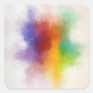 Sticker Carré Tendance moderne coloré Abstrait Art Blank Modèle