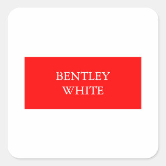 Sticker Carré Tendance Rouge Blanc Style Simple Simple Plaque Vo