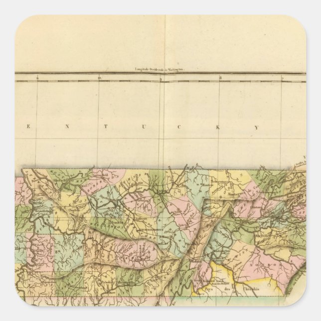 Sticker Carré Tennessee US (Devant)