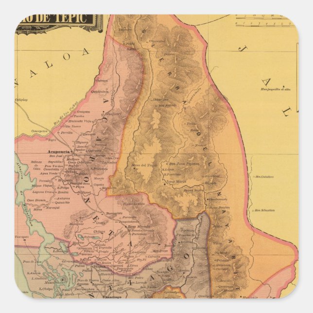 Sticker Carré Tepic, Nayarit (Devant)