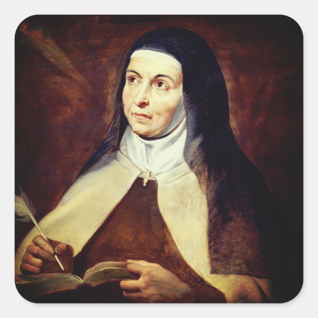 Sticker Carré Teresa d'Ávila par Rubens (Devant)