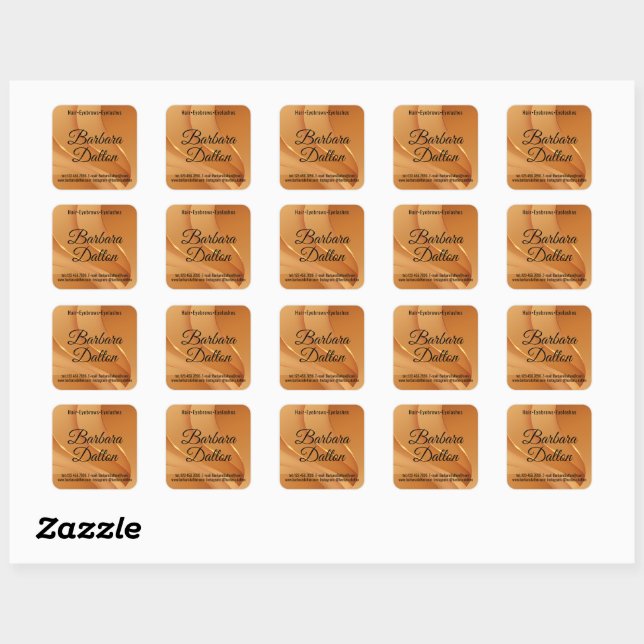 Sticker Carré Terracotta Ocher Or Beige (Feuille)
