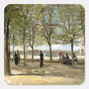 Sticker Carré Terrasse dans les jardins du Luxembourg (1886) Art