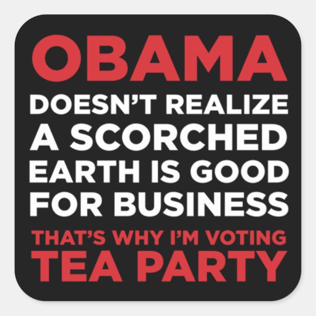 Sticker Carré Terre balisée (Devant)