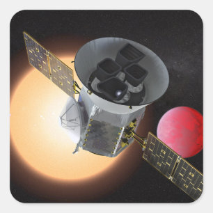 Sticker Carré TESS Planet Hunter Spacecraft
