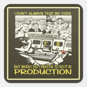 Sticker Carré Test de ma code