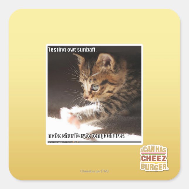 Sticker Carré Test de owt sunbaff (Devant)