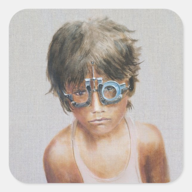 Sticker Carré Test des yeux à Vivekananda (Devant)