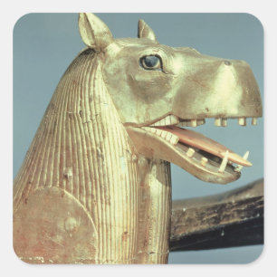 Sticker Carré Tête de lit funéraire en forme de déesse