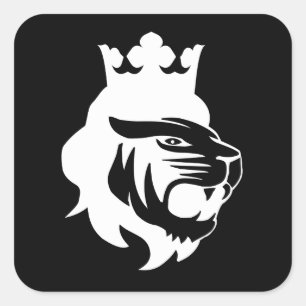 Sticker Carré Tête du lion