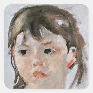 Sticker Carré Tête d'une jeune fille
