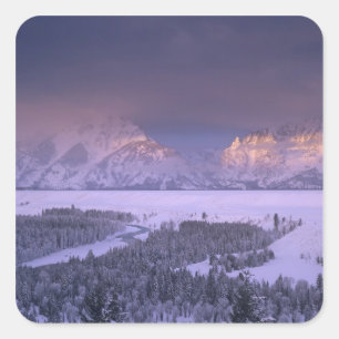 Sticker Carré Teton Range from Snake River Overlook, Grand