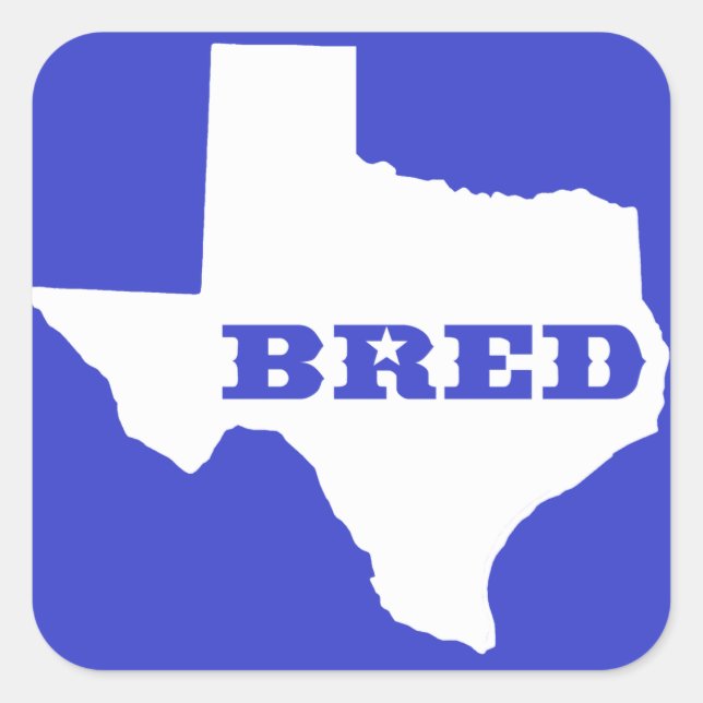 Sticker Carré Texas Bred (Devant)
