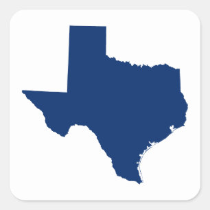 Sticker Carré Texas en bleu