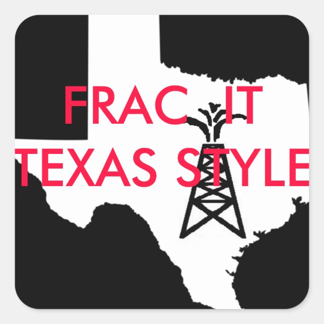 Sticker Carré texas frac (Devant)
