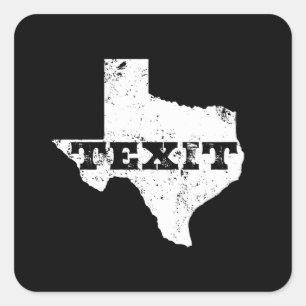 Sticker Carré Texit - Nation du Texas - Texans pour la sécession